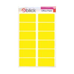 Blick Labels in Office Packs 25mmx50mm Yellow (320 Pack)