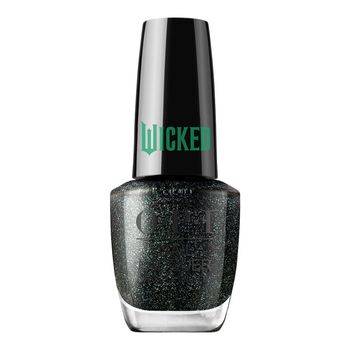 Nail Lacquer Deflying Gravity - 15 ml - OPI - Esmalte efecto manicura profesional. Negro con destellos azules y plateados.