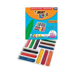 Bic Kids Plastidecor Triangle Crayons Assorted (144 Pack)