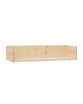 Estantería de madera maciza tono natural de 90x16cm