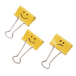 Rapesco Emoji Foldback Clip 32mm Yellow (20 Pack)