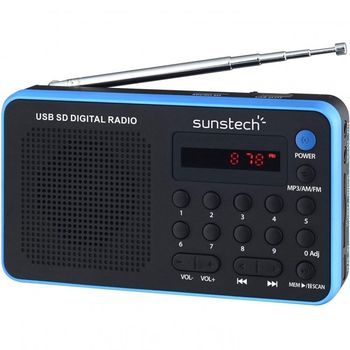 Sunstech RPDS32BL Radio Portátil Digital Azul