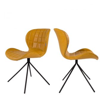 2 sillones de polipiel con diseño contemporáneo