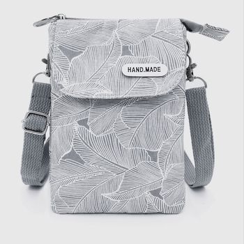 Bolso de teléfono cruzado con estampado floral, bolso de hombro de lona, bolso de mano casual y billetera