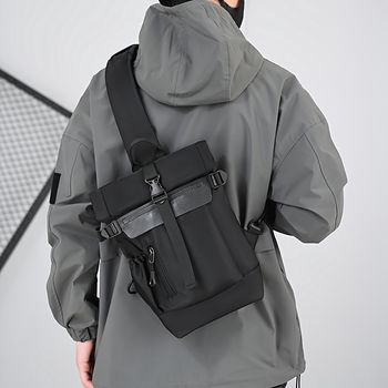 Bolso De Hombro De Nylon Para Hombre, Resistente Al Agua, Ideal Para Viajes Al Aire Libre Y Negocios Casuales.