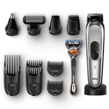 Braun MGK7920TS Set de Afeitado Multifunción 10 en 1 para Cabeza y Cara + Estuche de Viaje