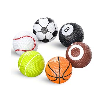 Pack De 6 Bolas De Golf Divertidas Surtidas, Bolas De Entrenamiento De Golf Novedosas, Regalo De Cumpleaños Y Navidad Para Golfistas