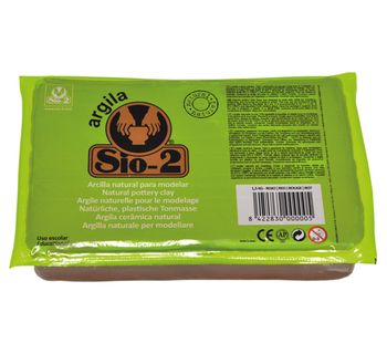 Sio-2 2094000100 - Arcilla para modelar, paquete de 1.5 kg, color marrón