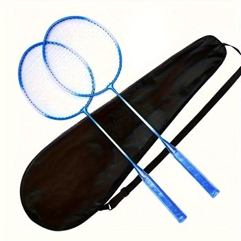 1 set, Juego de Raquetas de Bádminton Portátiles, Raquetas de Bádminton Portátiles para Entrenamiento Deportivo en Interiores y Exteriores