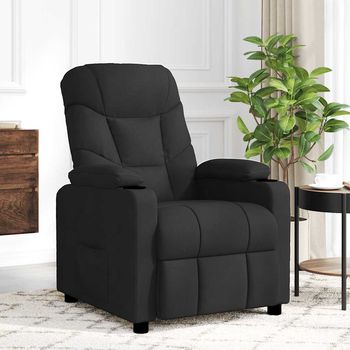 vidaXL Sillón de masaje de tela negro