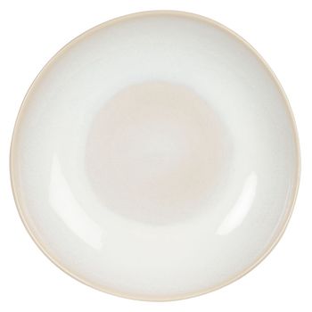 Plato llano de gres beige