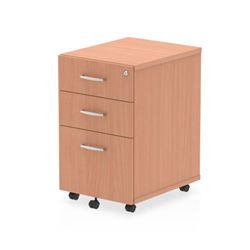 Impulse Under Desk Pedestal 3 Drawer Beech - I001648