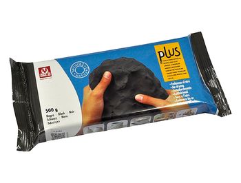 Sio-2 Plus 2132001000 - Arcilla para modelar, paquete de 500 g, color negro