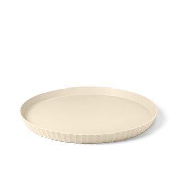 Bandeja de polipropileno beige mate diám. 40 cm