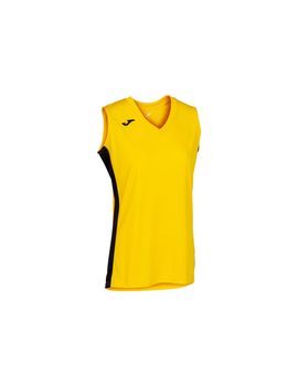 Camiseta de baloncesto joma cancha iii mujer / niña amarillo-negr