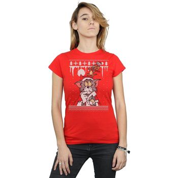 Dessins Animés Camiseta manga larga Christmas Fair Isle para mujer