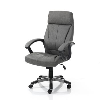 Silla de oficina en polipiel gris cm a.111/121xl.64xp.63