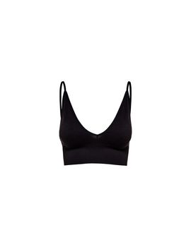 Top only vicky rib seamless v- negro mujer