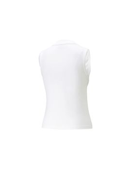 Camiseta puma essentials slim logo mujer blanco