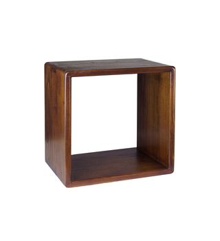 Estante de pared cuadrado de madera marrón anch. 40 cm