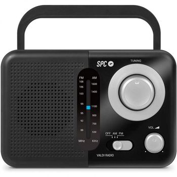 SPC Valdi Radio Portátil Analógica Negro