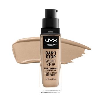 Base de Maquillaje Fluida - 24h Can't Stop Won't Stop - Professional Makeup - Nyx: CANT STOP WONT STOP 24HR F-NATURAL