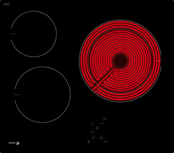 Placa vitrocerámica fagor 3vft-33ac con 3 zonas de cocción 5700 w