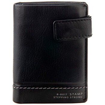 Stamp Bolso Billetero en piel lavada negro para hombre