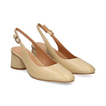 Lodi Zapatos De Tacón Bajo Mujer - Beige Talla 38