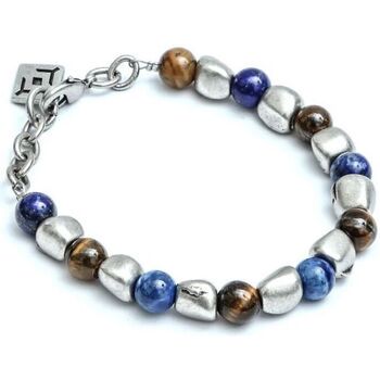 Cryady Pulseras BR-39 BOGOTA-AZZURRO*METAL/BLUE para hombre