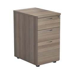 Mezzo Desk High 3 Drawer Pedestal - 600 Deep - Grey Oak - TESDHP3GO