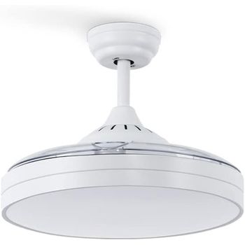 Create Wind Clear Ventilador de Techo LED con Aspas Retráctiles 40W Blanco