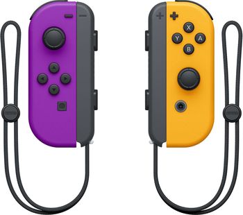 Switch Joy-Con Wireless Controllers - Purple & Orange, Purple