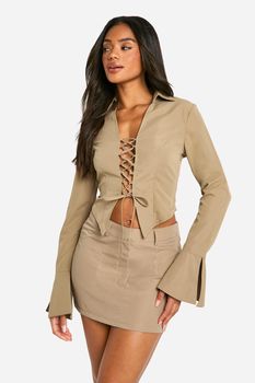 Minifalda Micro, Beige