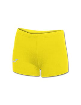 Calentador bermuda de fútbol joma lycra mujer amarillo