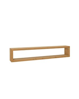 Mueble de tv de madera maciza en tono medio de 200x30cm