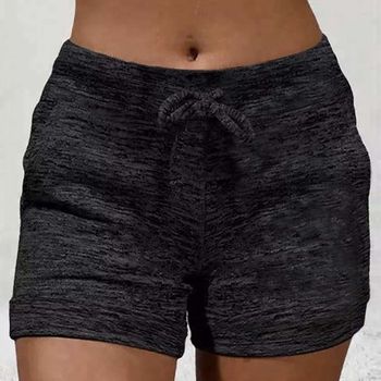 Pantalones cortos de entrenamiento con cordón, pantalones cortos de verano casuales y versátiles, ropa de mujer