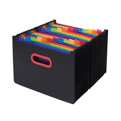 Snopake 24 Part Desk Expander A4 Rainbow/Black