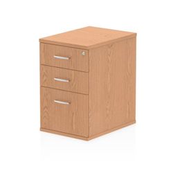 Impulse 600 Desk High Pedestal 3 Drawer Oak - I000777