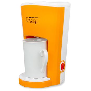 Italian Design Total Funny Pro Cafetera de Goteo 1 Servicio Naranja/Blanca