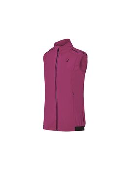 Chaleco de running joluvi trail shell mujer orquidea oscuro