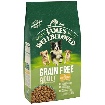 James Wellbeloved Grain Free Adult Dog Hypoallergenic pavo y verdura - 2 x 10 kg - Pack Ahorro