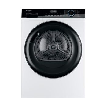 Secadora Condensación - Haier HD90-A2939-IB, Bomba de Calor, 9 Kg, Blanco