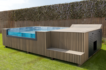 Piscina poolspa deluxe twin rectangular kitpool 4x2x0.8 m