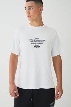 Camiseta Man Official Con Estampado Entrelazado, Blanco