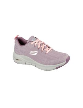 Zapatillas skechers arch fit - comfy wav mujer mauve mesh/pink &