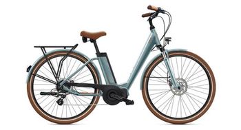 O2 feel ivog city up 4 1 shimano altus 8v 400 wh 26   gris perla  bicicleta electrica urbana