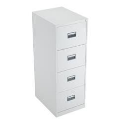 Legato Steel 4 Drawer Filing Cabinet - White Ref TCS4FC-WH