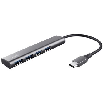 Trust Halyx HUB USB-C a 4 Puertos USB 3.2 Gris