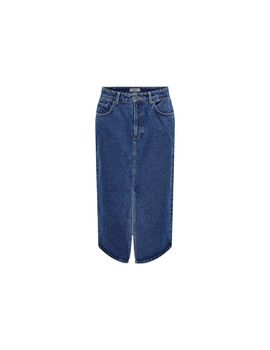 Falda only bianca midi rea medium blue denim mujer